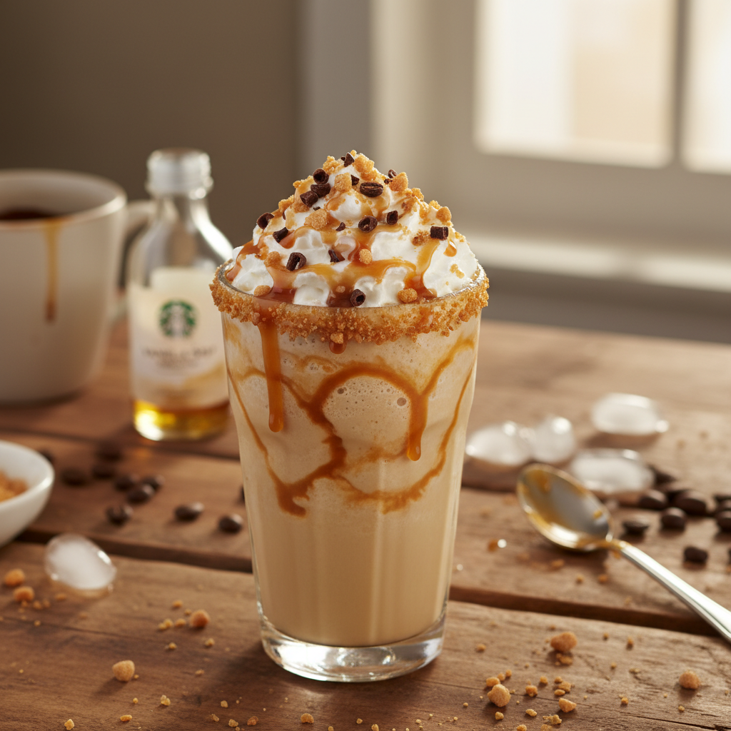 Caramel Ribbon Crunch Frappuccino Recipe recipe photo - Caramel Ribbon Crunch Frappuccino Recipe by Jan