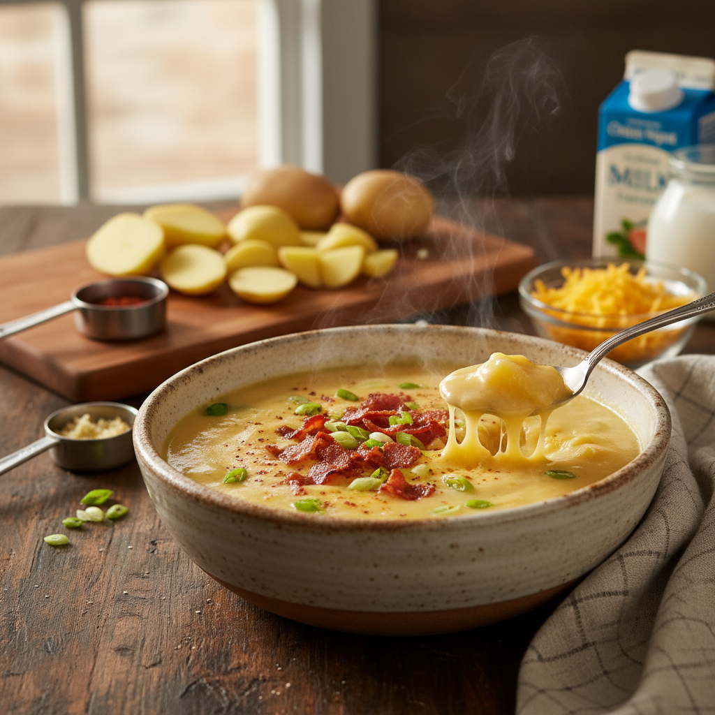 Cheesy Potato Soup Recipe recipe photo - Cheesy Potato Soup Recipe by Jan